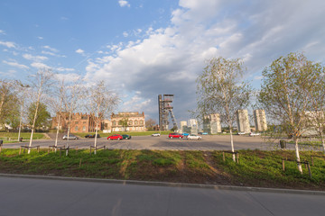 Katowice in Poland / Industrial landscape the old mine shaft © Rochu_2008