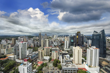 Fototapeta premium Aerial View from Panama City in Panama