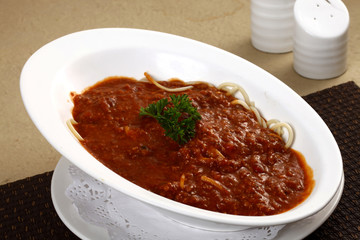 meat sauce spaghetti