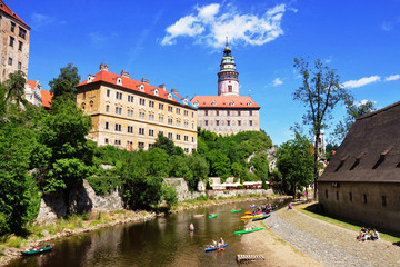 Cesky Krumlov castle, czech republic heritage monument, the most popular place for foreign tourists after the Prague.