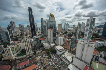 Fototapeta na wymiar Aerial View from Panama City in Panama