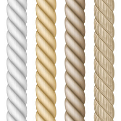 Set of different realistic rope
