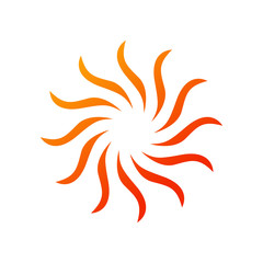 Logotipo ondas de calor en color naranja en fondo blanco
