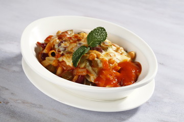 baked ham and cheese risotto