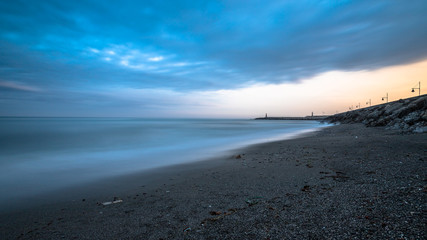 Long exposure of Estepona Port. 