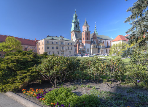 Historic Wawel royal castle. Cracow, Poland.