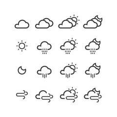 Obraz premium Set of weather icons 