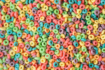 Fototapeta na wymiar Cereal background. Colorful breakfast food