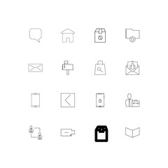 Internet Of Things simple linear icons set. Outlined vector icons