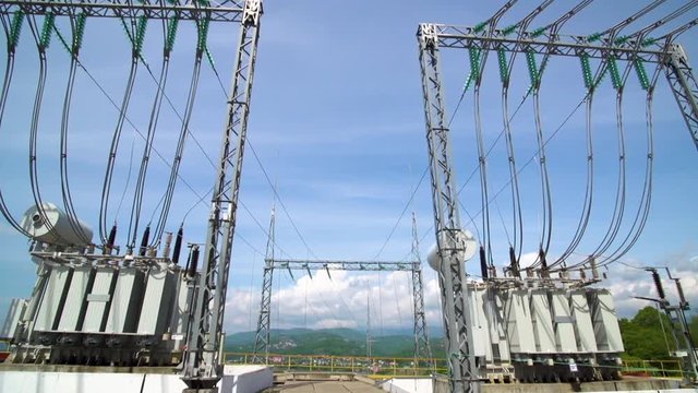 High-Voltage Transmission Line Of The Electric Power