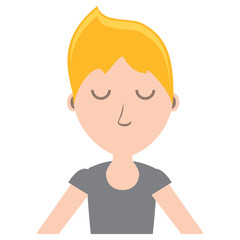 cartoon man icon over white background, colorful design.  vector illustration