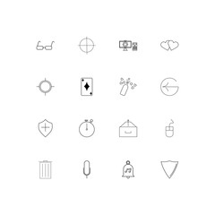 Lifestyle simple linear icons set. Outlined vector icons