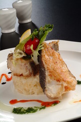 fish fillet with rice