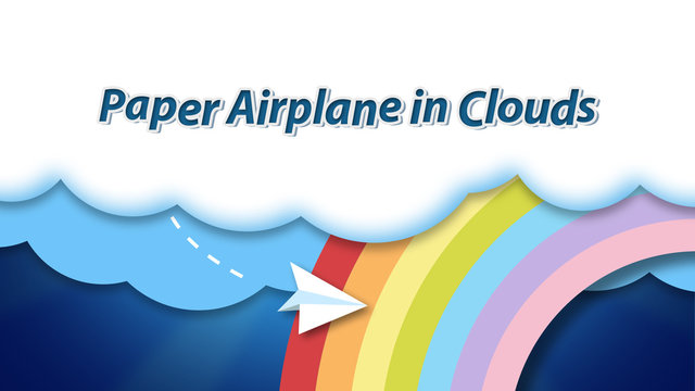 Paper Airplane Sky Title