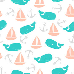 pattern with boats