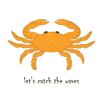 card with a crab