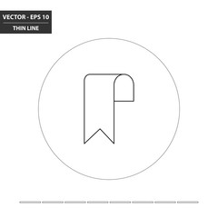 Fototapeta premium Bookmark thin line / outline flat icon. Vector Illustration.