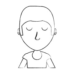 cartoon man icon over white background, vector illustration