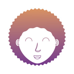 cartoon woman with afro hairstyle over white background, colorful design. vector illustration