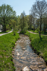 Fototapeta na wymiar Salzburg, Alterbach, Fluss, Sommer