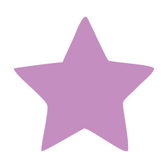 purple star icon over white background, vector illustratration