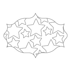 decorative arabic frame with stars design over white background, vector illustration