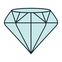 diamond icon over white background, colorful design. vector illustratration