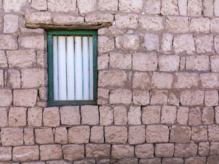 Fototapeta na wymiar detail of a stone house in the atacama desert