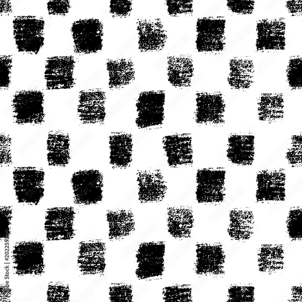 Poster vector seamless pattern with strokes. monochromatic artistic backdrop. repeatable pattern with hand 