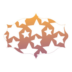 decorative arabic frame with stars design over white background, colorful design. vector illustration