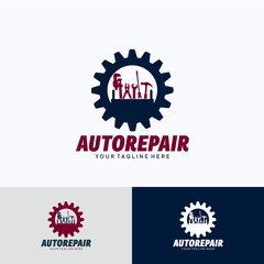 Auto Repair Logo Template Design. Creative Vector Emblem, for Icon or Design Concept.