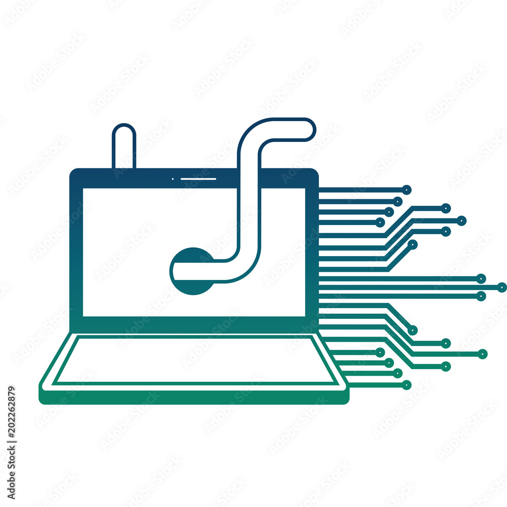 Poster cyber security laptop virus worm error problem software vector illustration