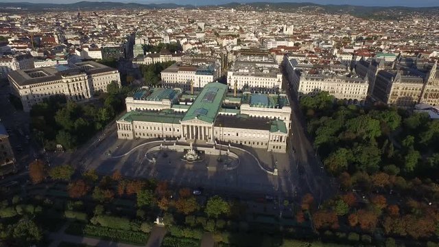 Aerial of the Austrian Parliament Building