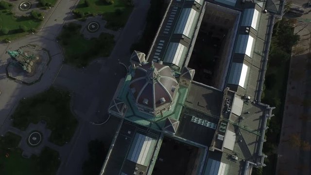Aerial of Museum of Fine Arts and Museumsquartier