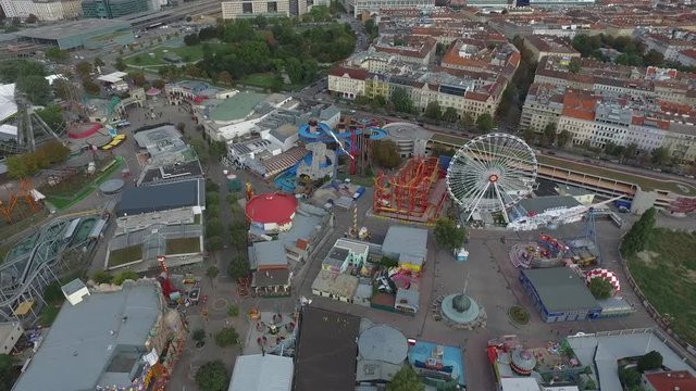 Aerial view of Prater and its attractions