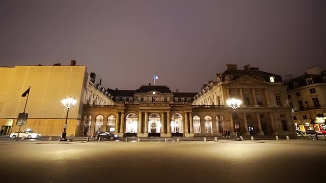 The Conseil d Etat (Council of State) is an administrative court of the French government and entrance of Royal Palace (Le Palais Royal)