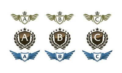 Wing Crown Template Design Set
