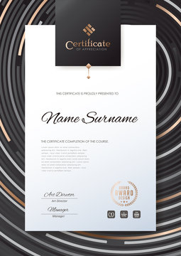 certificate template with luxury pattern,diploma,Vector illustration.
