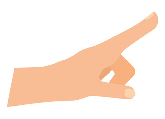 hand human pointing out isolated icon vector illustration design