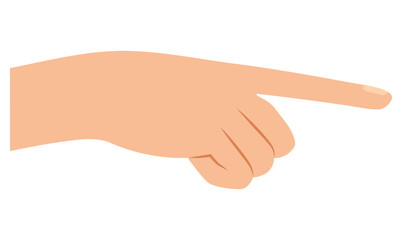 hand human pointing out isolated icon vector illustration design