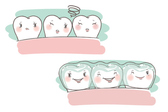 Tooth With Invisible Braces Concept