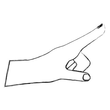 human hand gesture icon image vector illustration sketch