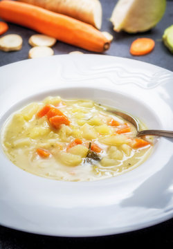 Hmemade vegetables soup
