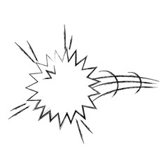 Obraz premium comic explosion comic speech bubble vector illustration outline