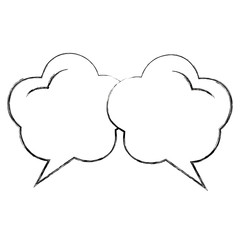 speech bubbles conversation idea template vector illustration outline