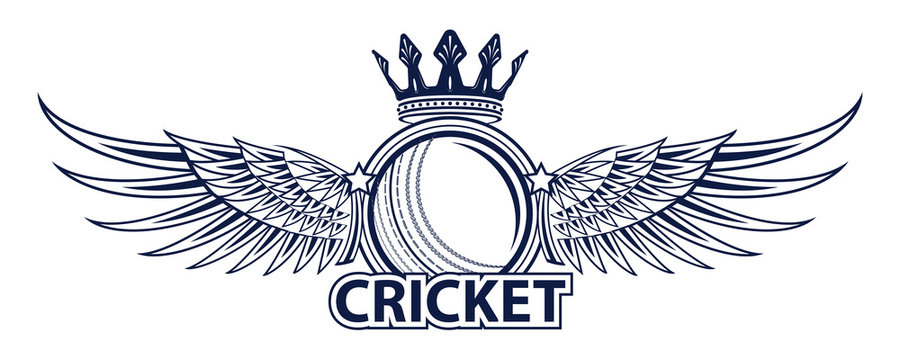 Vector illustration of cricket sport logo