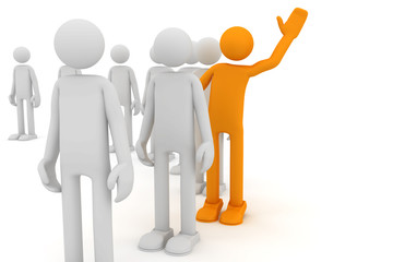 Man is different from the crowd