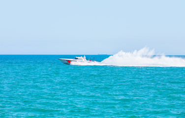 Coast Guard patrol boat rushing to the rescue © muratart