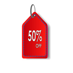 50% Off label price tag discount sale label icon symbol outline