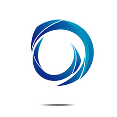 abstract circle letter logo illustration isolated on white background